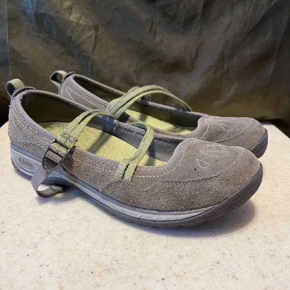 Chaco Petaluma Mary Jane Walking Trail Shoes Olive Women 9 Preowned USED - Picture 3 of 8